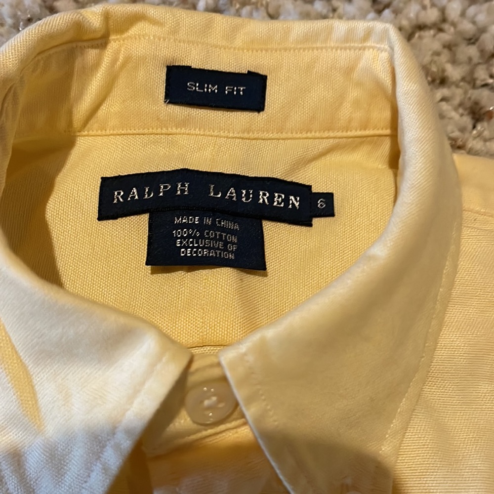 Ralph Lauren preppy shirt - monogrammed 6 slim - Picture 2 of 5